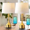 Jonathan Y Cooper 26in Set Of 2 French Country Iron Led Table Lamp With Usb Charging Port