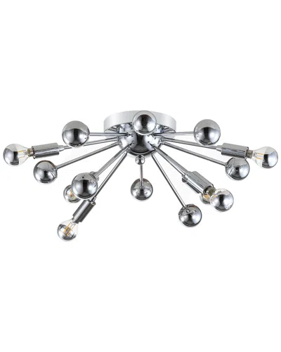 Jonathan Y Copernicus 20in 7-light Metal Led Pendant In Silver