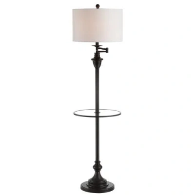 Jonathan Y Cora 60" Metal/glass Led Side Table And Floor Lamp In Oil Rubbed Bronze