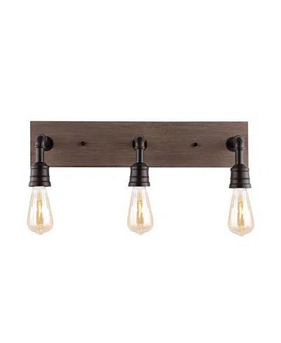 Jonathan Y Corbett 22.13" 3-light Rustic Farmhouse Iron Led Vanity In Oil Rubbed Bronze