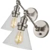 Jonathan Y Cowie 8" Iron/glass Adjustable Led Wall Sconce In Nickel