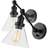 Jonathan Y Cowie 8" Iron/glass Adjustable Led Wall Sconce In Oil Rubbed Bronze