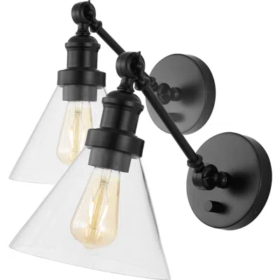 Jonathan Y Cowie 8" Iron/glass Adjustable Led Wall Sconce In Oil Rubbed Bronze