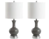Jonathan Y Cox Metal/glass Led Table Lamp In Gray/chrome