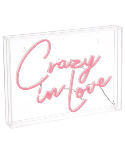 Jonathan Y Crazy In Love Contemporary Glam Acrylic Neon Lighting In Transparent