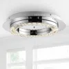 Jonathan Y Cristal 18" Integrated Iron/crystal Glam Led Flush Mount