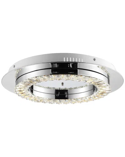 JONATHAN Y JONATHAN Y CRISTAL 18IN INTEGRATED GLAM LED FLUSH MOUNT