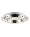 Jonathan Y Cristal Integrated Flush Mount In Silver-tone