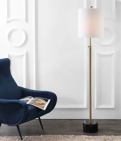 Jonathan Y Crosby 66" Adjustable Height Metal Led Floor Lamp In Black