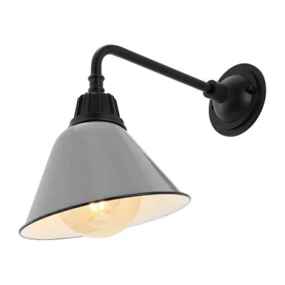 Jonathan Y Croydon 1-light Farmhouse Industrial Indoor/outdoor Iron Led Gooseneck Arm Outdoor Sconce In Gray/black