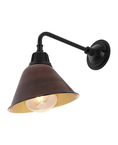 Jonathan Y Croydon 9.63" 1-light Farmhouse Industrial Indoor, Outdoor Iron Led Gooseneck Arm Outdoor Sconce