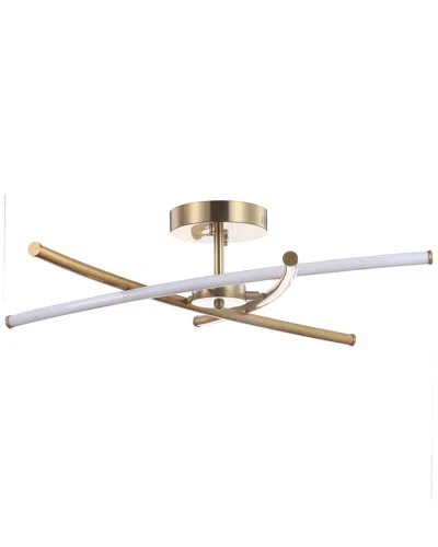Jonathan Y Crucis 31.5in Modern Integrated Led Pendant In Multi