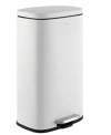 Jonathan Y Curtis Step-open Trash Can In White