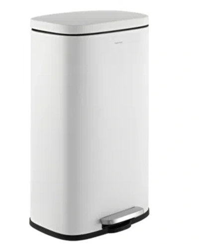 Jonathan Y Curtis Step-open Trash Can In White