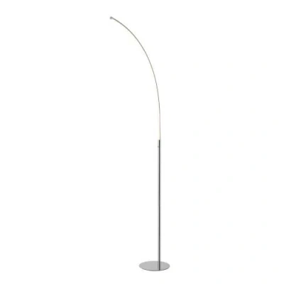 JONATHAN Y JONATHAN Y CURVA 64" METAL MINIMALIST MODERN LED INTEGRATED FLOOR LAMP, CHROME