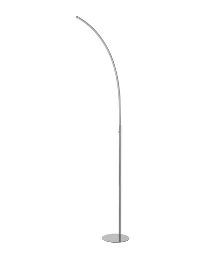 Jonathan Y Curva Modern Led Floor Lamp In Silver