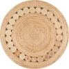 Jonathan Y Dahlia Round Natural Jute Boho Circle Natural Round Area Rug In Natural