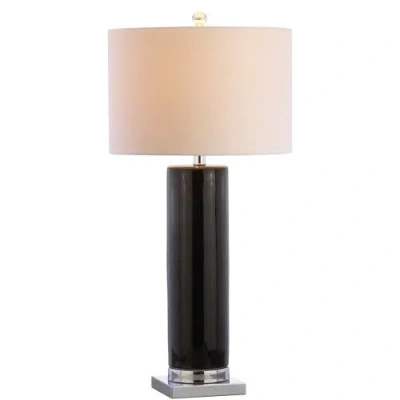 Jonathan Y Dallas 31.5" Ceramic Led Table Lamp In Black/chrome