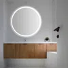 Jonathan Y Dane 27" Round Frameless Anti-fog Aluminum Front/back-lit Tri-color Led Bathroom Vanity Mirror With