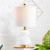 Jonathan Y Daphne 20" Ribbed Metal/glass Led Table Lamp