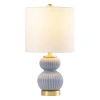 Jonathan Y Daphne Ribbed Metal/glass Led Table Lamp In Multi