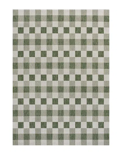 Jonathan Y Darcy Traditional Geometric Bold Gingham Indoor/outdoor Area Rug In Green