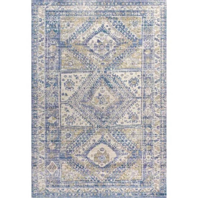 Jonathan Y Darija Ornate Geometric Medallion Area Rug In Blue