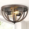 Jonathan Y Darlene 13" 2-light Iron Rustic Farmhouse Led Flush Mount