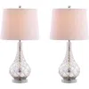 Jonathan Y Darren 25.5" Glass Led Table Lamp, Mercury Silver In Mercury Silver