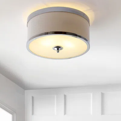 Jonathan Y David 15" Metal Led Flush Mount In Neutral