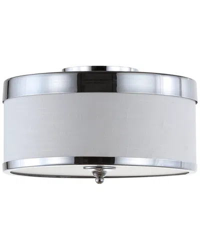 Jonathan Y David 15in Metal Led Flush Mount In Gray