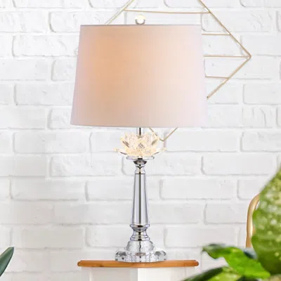 Jonathan Y Day 24.5" Crystal Led Table Lamp In Metallic