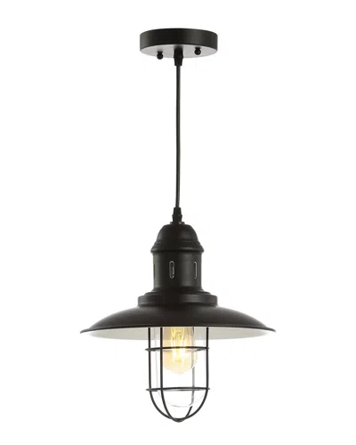 Jonathan Y Deere 12in Adjustable Cage Light Led Kitchen Pendant