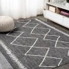 Jonathan Y Derya  Diamond Trellis Indoor/outdoor Area Rug In Black/ivory