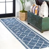 Jonathan Y Derya  Diamond Trellis Indoor/outdoor Area Rug In Blue/ivory