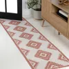 Jonathan Y Design Lior Geometric Moroccan Diamond 2 Ft. X 8 Ft. Indoor/outdoor Runner Rug