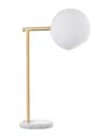 Jonathan Y Amelia Lotus 25in Crystal Led Table Lamp Smoke
