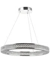 Jonathan Y Designs 24.7in Benton Integrated Led Crystal & Metal Chandelier