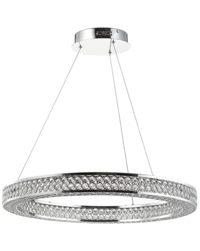 Jonathan Y Designs 24.7in Benton Integrated Led Crystal & Metal Chandelier