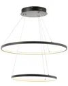 Jonathan Y Designs 24in Brice Integrated Led Metal Chandelier