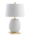 Jonathan Y Designs 25.5in Diamond Led Glass & Metal Table Lamp