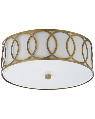 Jonathan Y Designs 2-light Aria Gold Flush Mount In Multi