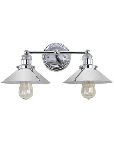 Jonathan Y Designs 2-light June Chrome Vanity Light In Silver