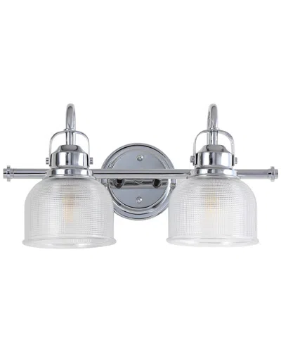 Jonathan Y Designs 2-light Virginia Chrome Vanity Light In Silver
