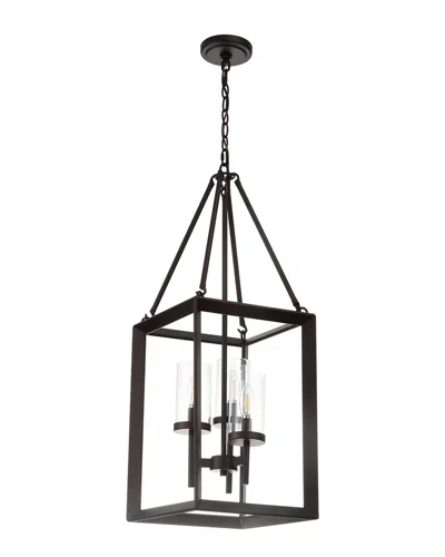 Jonathan Y Designs 3-light Anna Bronze Pendant In Black