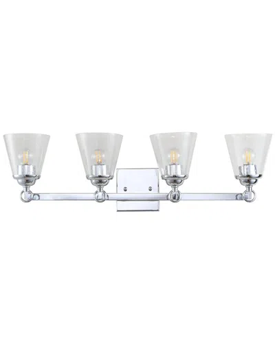 Jonathan Y Designs 4-light Marion Chrome Vanity Light In Silver