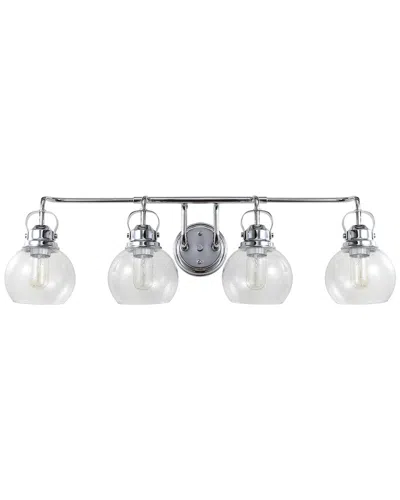 Jonathan Y Designs 4-light Shirley Chrome Vanity Light In White