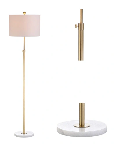 Jonathan Y Designs 65in Adjustable Metal & Marble Floor Lamp