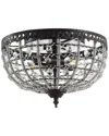 Jonathan Y Designs Anita 12.25in Low-ceiling Metal/acrylic Led Flush Mount