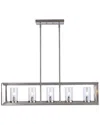 Jonathan Y Anna Linear 5-light Led Pendant In Metallic